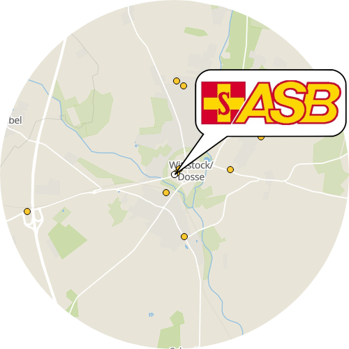 Kartenausschnitt für die Firma ASB-Sozialstation mittenDrin