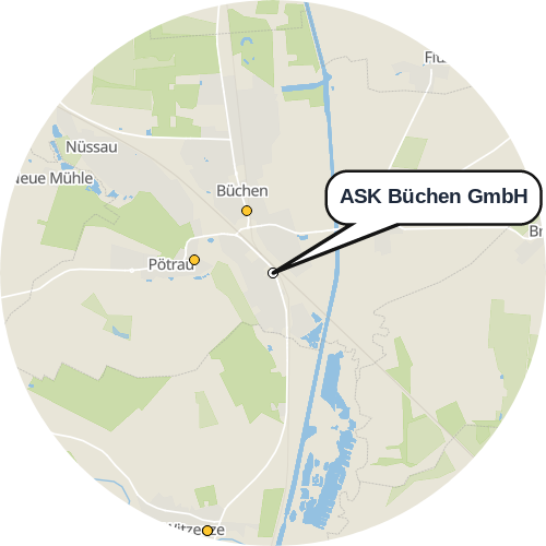 Kartenausschnitt für die Firma ASK Büchen GmbH