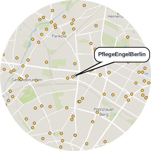Kartenausschnitt für die Firma PflegeEngelBerlin