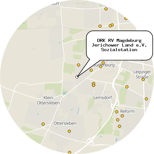 Kartenausschnitt für die Firma DRK RV Magdeburg Jerichower Land e.V. Sozialstation