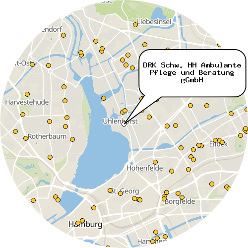 Kartenausschnitt für die Firma DRK Schw. HH Ambulante Pflege und Beratung gGmbH