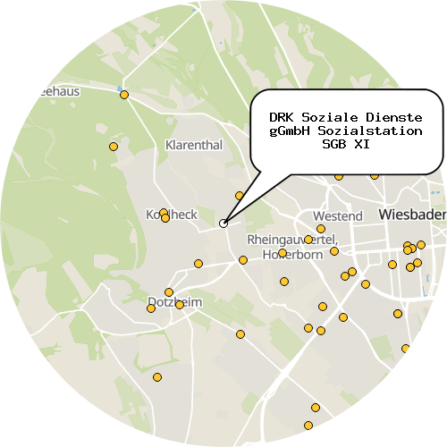 Kartenausschnitt für die Firma DRK Soziale Dienste gGmbH Sozialstation SGB XI