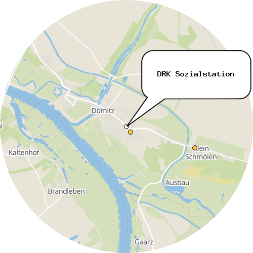 Kartenausschnitt für die Firma DRK Sozialstation