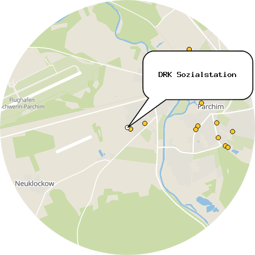 Kartenausschnitt für die Firma DRK Sozialstation