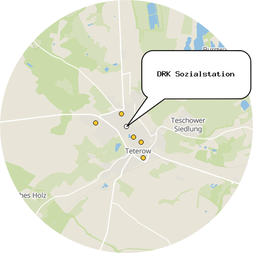 Kartenausschnitt für die Firma DRK Sozialstation