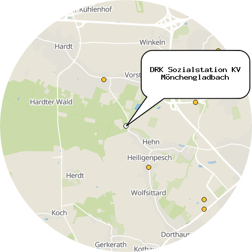 Kartenausschnitt für die Firma DRK Sozialstation KV Mönchengladbach