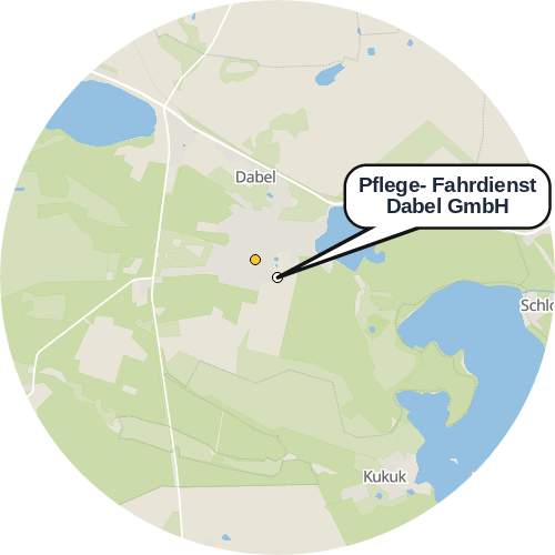 Kartenausschnitt für die Firma Pflege- Fahrdienst Dabel GmbH