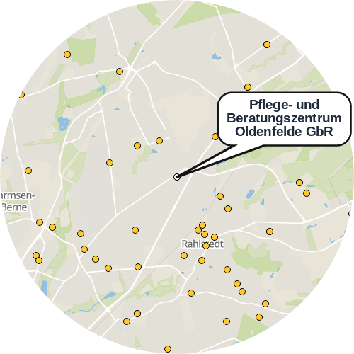 Kartenausschnitt für die Firma Pflege- und Beratungszentrum Oldenfelde GbR