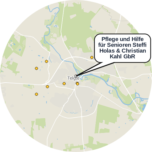 Kartenausschnitt für die Firma Pflege und Hilfe für Senioren Steffi Holas & Christian Kahl GbR