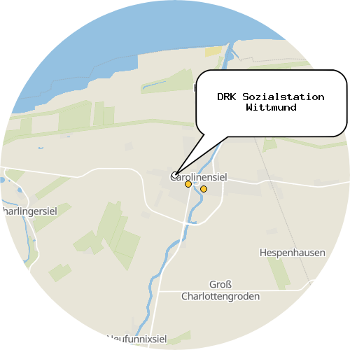 Kartenausschnitt für die Firma DRK Sozialstation Wittmund