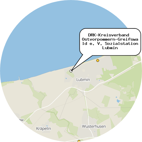 Kartenausschnitt für die Firma DRK-Kreisverband  Ostvorpommern-Greifswald e. V. Sozialstation Lubmin