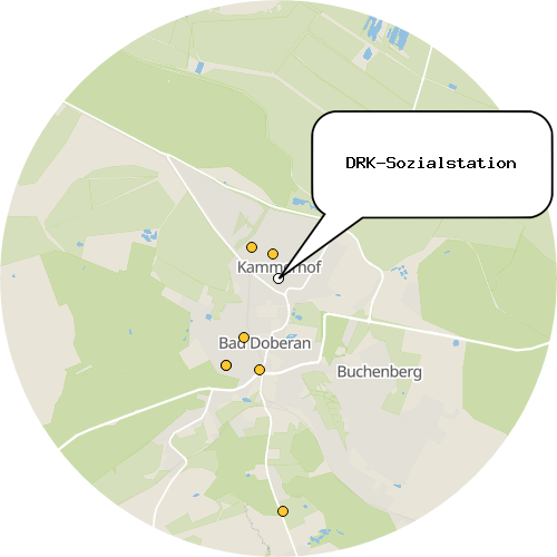 Kartenausschnitt für die Firma DRK-Sozialstation
