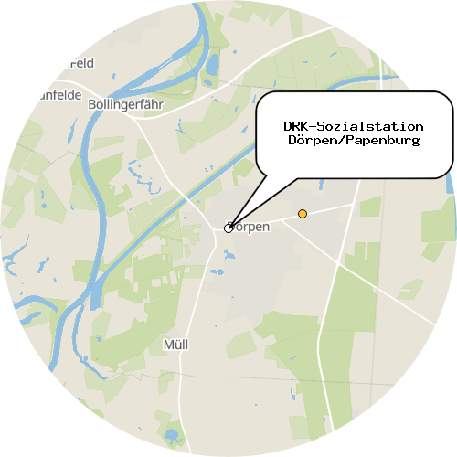 Kartenausschnitt für die Firma DRK-Sozialstation Dörpen/Papenburg