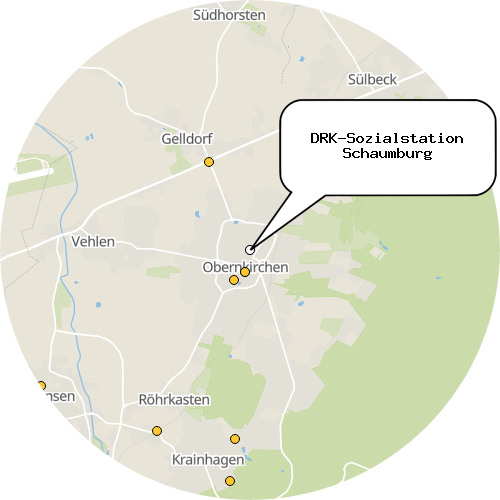 Kartenausschnitt für die Firma DRK-Sozialstation Schaumburg