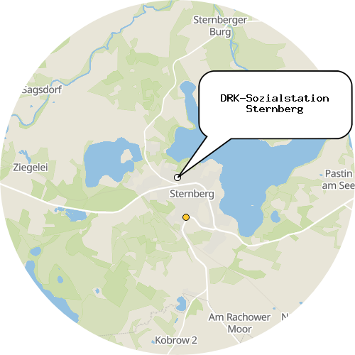 Kartenausschnitt für die Firma DRK-Sozialstation Sternberg