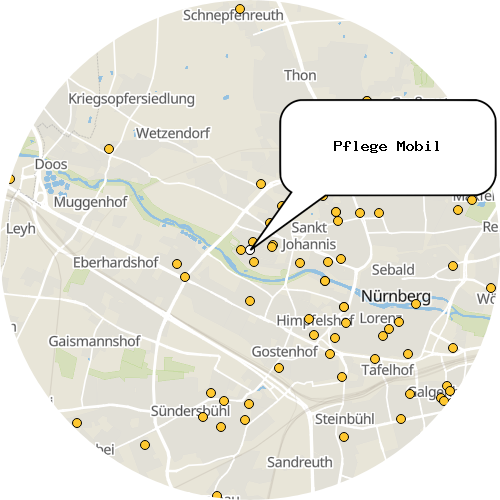 Kartenausschnitt für die Firma Pflege Mobil