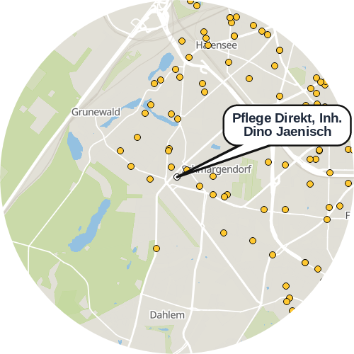 Kartenausschnitt für die Firma Pflege Direkt, Inh. Dino Jaenisch