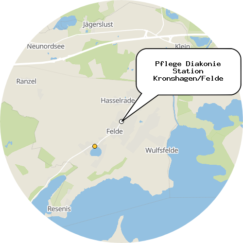 Kartenausschnitt für die Firma Pflege Diakonie Station Kronshagen/Felde
