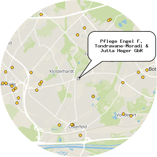 Kartenausschnitt für die Firma Pflege Engel F. Tondravane-Moradi & Jutta Heger GbR