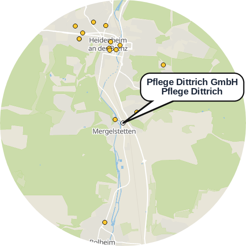 Kartenausschnitt für die Firma Pflege Dittrich GmbH   Pflege Dittrich