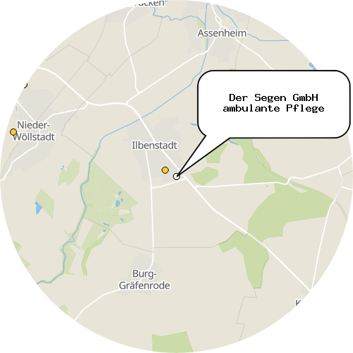 Kartenausschnitt für die Firma Der Segen GmbH ambulante Pflege