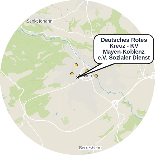 Kartenausschnitt für die Firma Deutsches Rotes Kreuz - KV Mayen-Koblenz e.V. Sozialer Dienst
