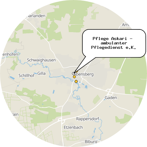Kartenausschnitt für die Firma Pflege Askari -  ambulanter Pflegedienst e.K.