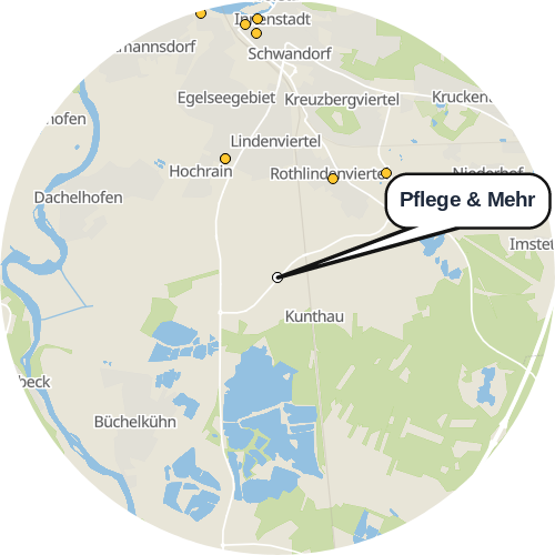 Kartenausschnitt für die Firma Pflege & Mehr