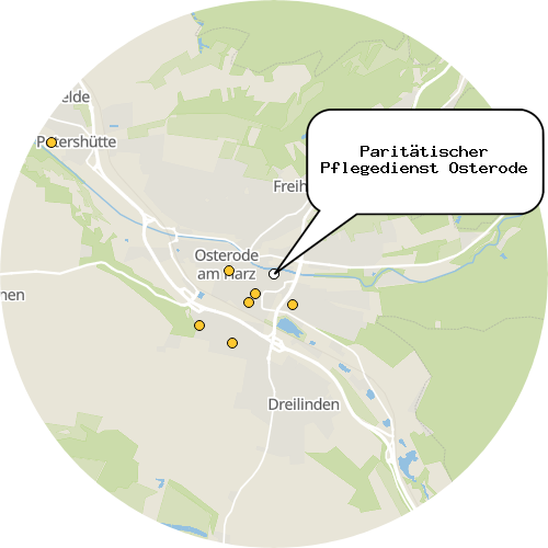 Kartenausschnitt für die Firma Paritätischer Pflegedienst Osterode
