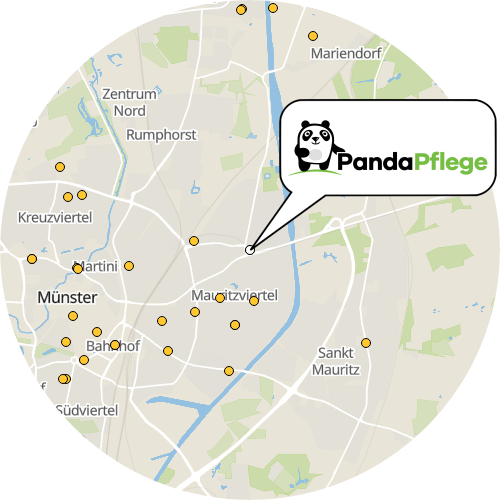 Kartenausschnitt für die Firma Panda Pflege GmbH