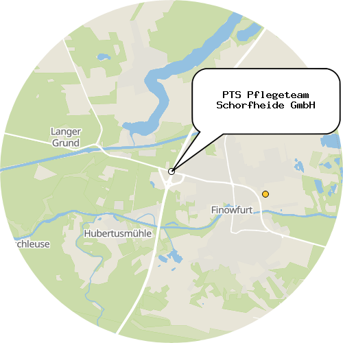Kartenausschnitt für die Firma PTS Pflegeteam Schorfheide GmbH