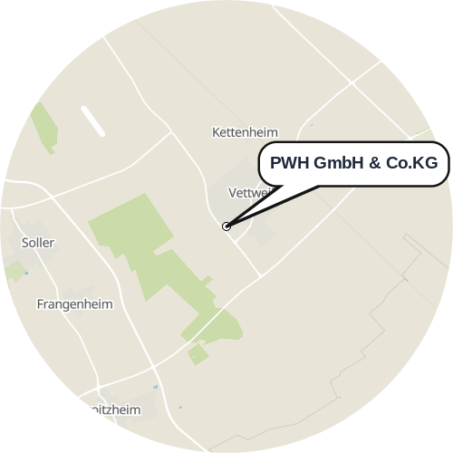 Kartenausschnitt für die Firma PWH GmbH & Co.KG