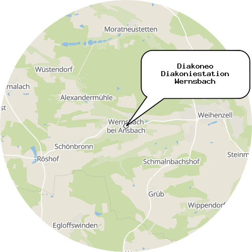 Kartenausschnitt für die Firma Diakoneo Diakoniestation Wernsbach