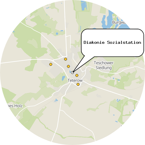 Kartenausschnitt für die Firma Diakonie Sozialstation