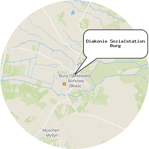 Kartenausschnitt für die Firma Diakonie Sozialstation Burg