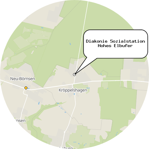 Kartenausschnitt für die Firma Diakonie Sozialstation Hohes Elbufer