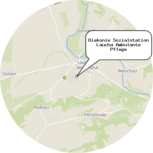 Kartenausschnitt für die Firma Diakonie Sozialstation Laucha Ambulante Pflege