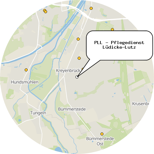 Kartenausschnitt für die Firma PLL - Pflegedienst Lüdicke-Lutz