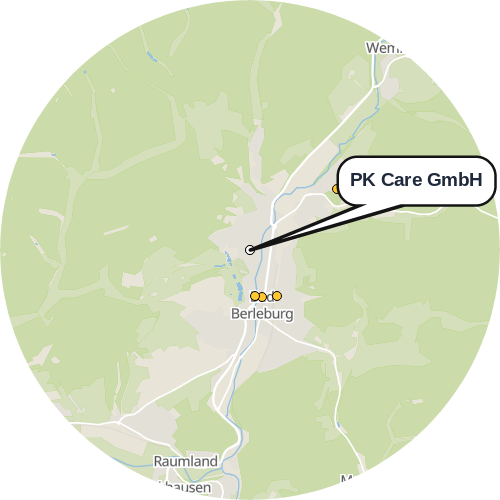 Kartenausschnitt für die Firma PK Care GmbH