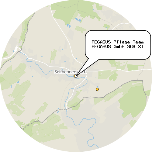 Kartenausschnitt für die Firma PEGASUS-Pflege Team PEGASUS GmbH SGB XI