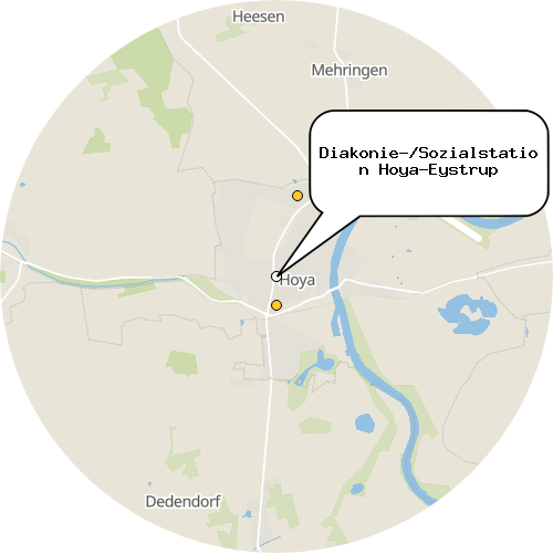 Kartenausschnitt für die Firma Diakonie-/Sozialstation Hoya-Eystrup