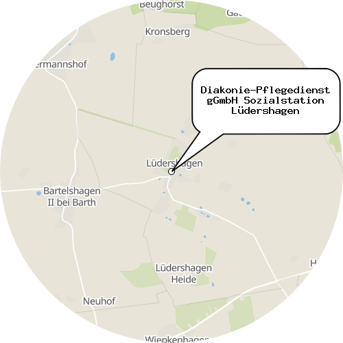 Kartenausschnitt für die Firma Diakonie-Pflegedienst gGmbH Sozialstation Lüdershagen