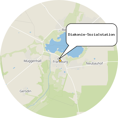 Kartenausschnitt für die Firma Diakonie-Sozialstation