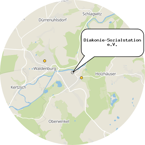 Kartenausschnitt für die Firma Diakonie-Sozialstation e.V.