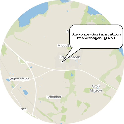 Kartenausschnitt für die Firma Diakonie-Sozialstation Brandshagen gGmbH
