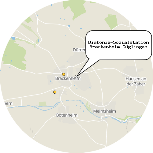 Kartenausschnitt für die Firma Diakonie-Sozialstation Brackenheim-Güglingen
