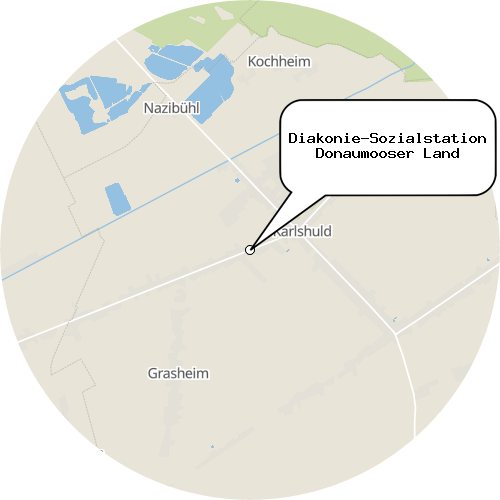 Kartenausschnitt für die Firma Diakonie-Sozialstation Donaumooser Land