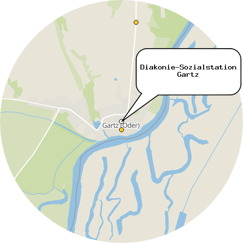 Kartenausschnitt für die Firma Diakonie-Sozialstation Gartz