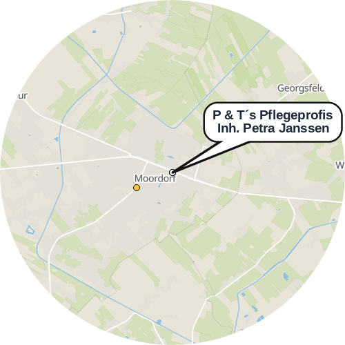 Kartenausschnitt für die Firma P & T´s Pflegeprofis Inh. Petra Janssen