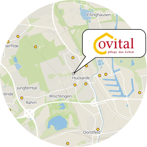 Kartenausschnitt für die Firma Ovital Pflege Dortmund GmbH & Co. KG